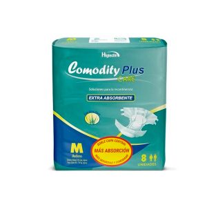 Pañal Adulto Comodity Plus Care Talla M (paq. c/ 8 unidades)