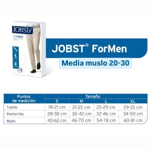 Media Compresiva Jobst  Muslo 20-30 mmHg  Hombre