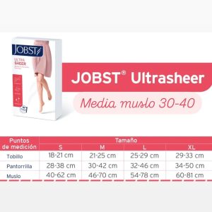 Medias Compresivas Jobst Muslo Mujer 30-40 mmHg