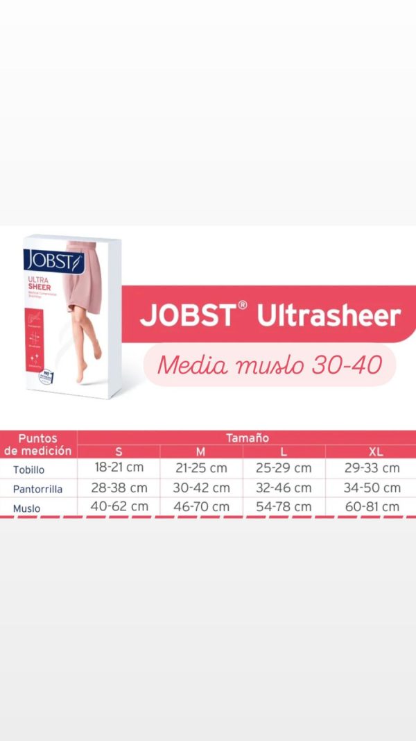 Medias Compresivas Jobst Muslo Mujer 30-40 mmHg